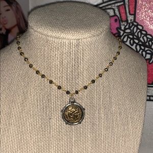 Gold and Silver Coin Necklace